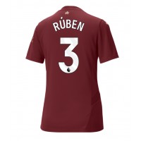 Camiseta Manchester City Ruben Dias #3 Tercera Equipación Replica 2024-25 para mujer mangas cortas